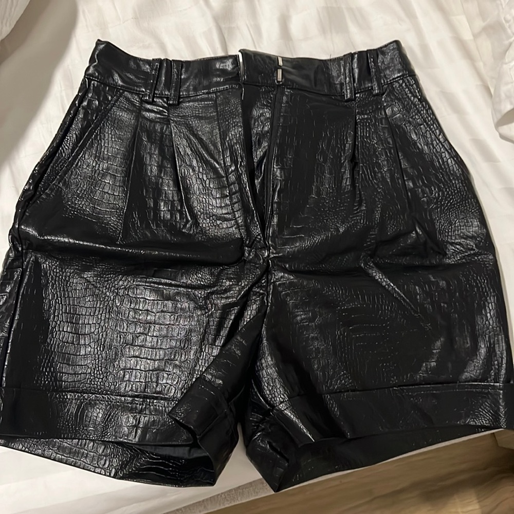 Leather shorts